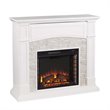 SEI Furniture Seneca Faux Stone Electric Fireplace TV Stand