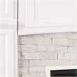 SEI Furniture Seneca Faux Stone Electric Fireplace TV Stand