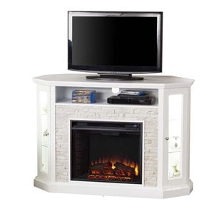 SEI Furniture Redden Corner Electric Fireplace TV Stand