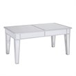 SEI Furniture Mirage Mirrored Coffee Table in Distressed Silver