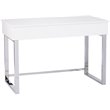 SEI Furniture Inman Wood & Metal Adjustable Height Sit-Stand Desk in White