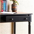 SEI Furniture Parker 2-Drawer Writing Desk in Satin Black