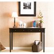 SEI Furniture Parker 2-Drawer Writing Desk in Satin Black