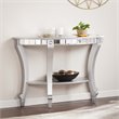 SEI Furniture Lindsay Glam Demilune Mirrored Console Table