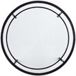 SEI Furniture Jaymes Round Glass Top Coffee Table in Black