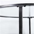 SEI Furniture Jaymes Round Glass Top Coffee Table in Black