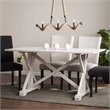 SEI Furniture Cardwell Farmhouse Dining Table in White