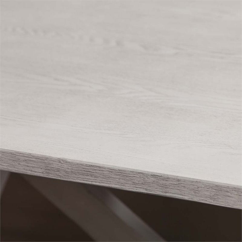 SEI Furniture Cardwell Farmhouse Dining Table in White
