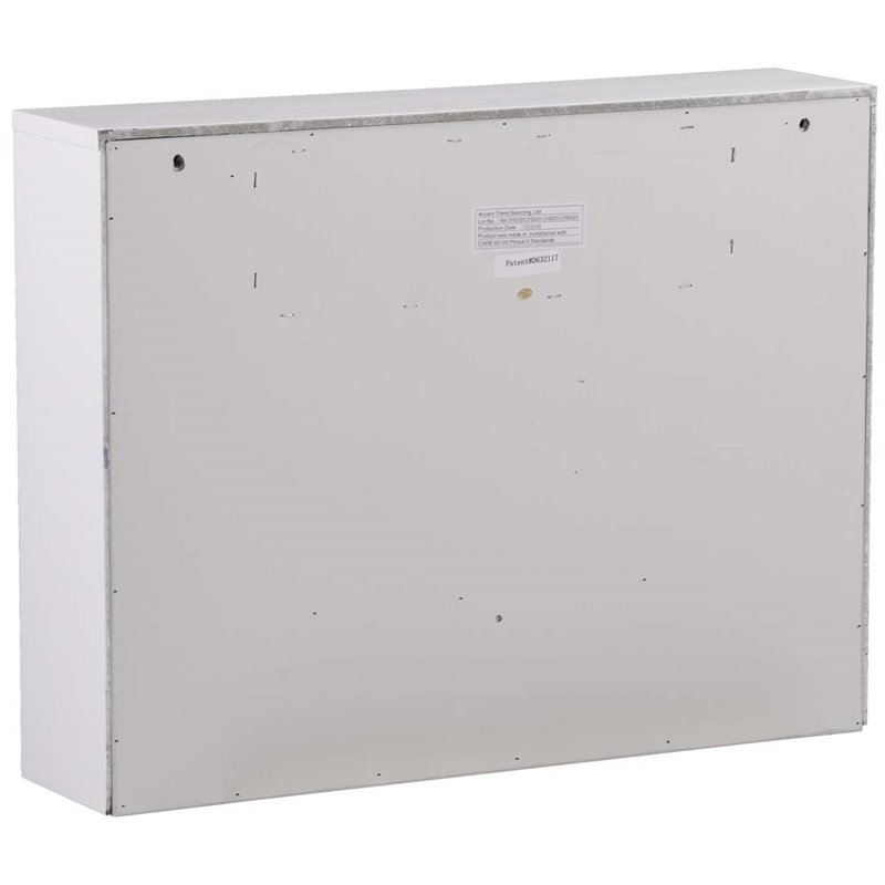 SEI Furniture Wall Mount Folding Floating Desk in White