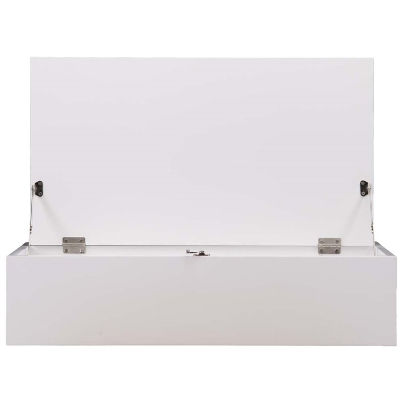 SEI Furniture Wall Mount Folding Floating Desk in White