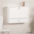SEI Furniture Wall Mount Folding Floating Desk in White