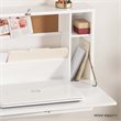 SEI Furniture Wall Mount Folding Floating Desk in White