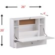 SEI Furniture Wall Mount Folding Floating Desk in White