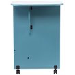 SEI Furniture Mobile Sewing and Craft Table in Turquoise