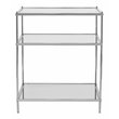 SEI Furniture Knox Iron Metal & Glass Mirrored Side Table in Chrome