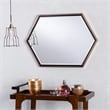 Holly and Martin Whexis Hexagon Shaped Accent Wall Mirror in Champagne Gold