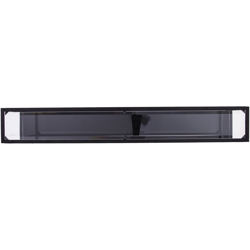 SEI Furniture Bergen Glass Console Table in Black