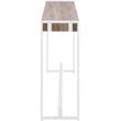 SEI Furniture Macen Wood Top Console Table in Mocha Gray and White