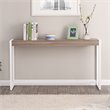 SEI Furniture Macen Wood Top Console Table in Mocha Gray and White