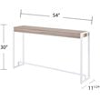 SEI Furniture Macen Wood Top Console Table in Mocha Gray and White
