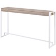 SEI Furniture Macen Wood Top Console Table in Mocha Gray and White