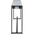 SEI Furniture Macen Wood Top Console Table in Distressed White and Black