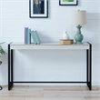 SEI Furniture Macen Wood Top Console Table in Distressed White and Black