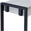 SEI Furniture Macen Wood Top Console Table in Distressed White and Black