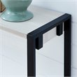SEI Furniture Macen Wood Top Console Table in Distressed White and Black