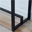 SEI Furniture Macen Wood Top Console Table in Distressed White and Black