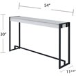 SEI Furniture Macen Wood Top Console Table in Distressed White and Black