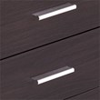 SEI Furniture Owen 3 Drawer Nightstand in Ebony and Chrome