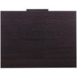 SEI Furniture Owen 3 Drawer Nightstand in Ebony and Chrome