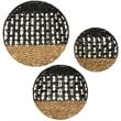 SEI Furniture Mable 3 Piece Round Wall Panel Set in Natural