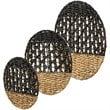 SEI Furniture Mable 3 Piece Round Wall Panel Set in Natural