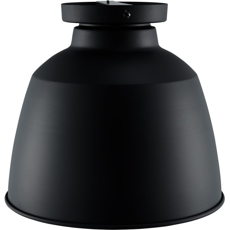 SEI Furniture Averni Industrial Metal Dome Flush Mount in Black