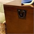SEI Furniture Wood Espresso Square Pyramid Trunk End Table