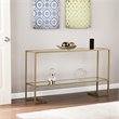 Southern Enterprises Horten Narrow Mirrored Shelf Console in Gold