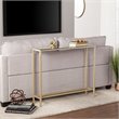 SEI Furniture Darrin Narrow Mirror Top Console Table in Gold
