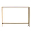 SEI Furniture Darrin Narrow Mirror Top Console Table in Gold