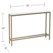 SEI Furniture Darrin Narrow Mirror Top Console Table in Gold