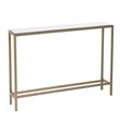 SEI Furniture Darrin Narrow Mirror Top Console Table in Gold