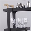 Holly and Martin Zhori Mid Century Modern Bar Cart in Black