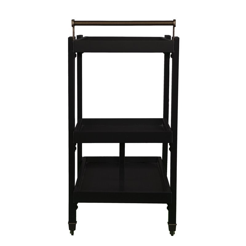Holly and Martin Zhori Mid Century Modern Bar Cart in Black