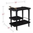 Holly and Martin Zhori Mid Century Modern Bar Cart in Black