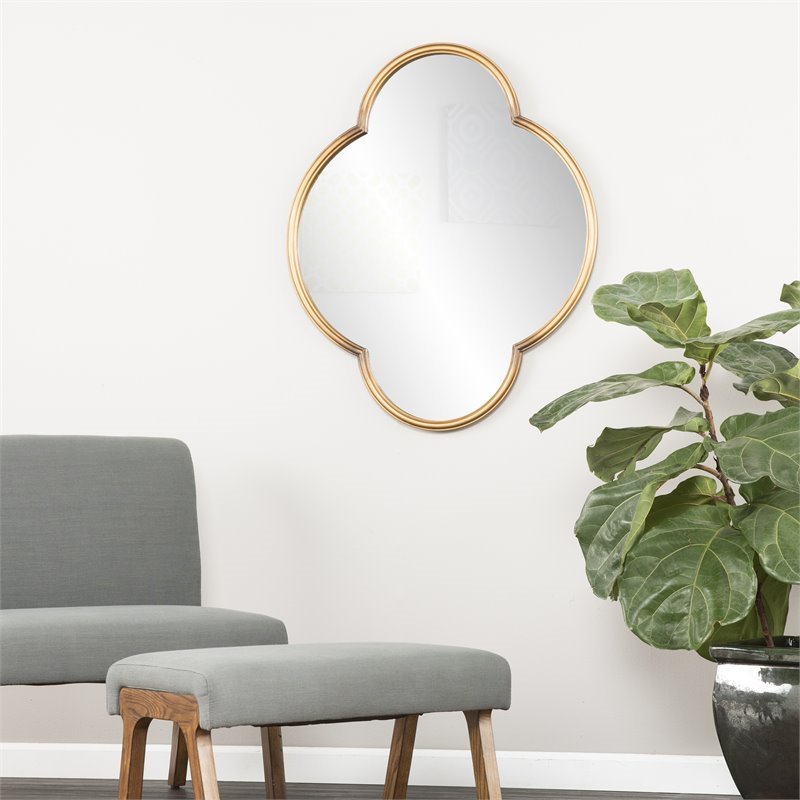 Holly and Martin Willis Geometric Wall Mirror in Gold