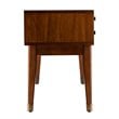 SEI Furniture Rhoda Mid Century Upholstered Storage Bench in Brown