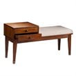 SEI Furniture Rhoda Mid Century Upholstered Storage Bench in Brown