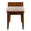 SEI Furniture Rhoda Mid Century Upholstered Storage Bench in Brown