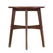 SEI Furniture Rhoda Mid Century Modern Round End Table in Dark Sienna